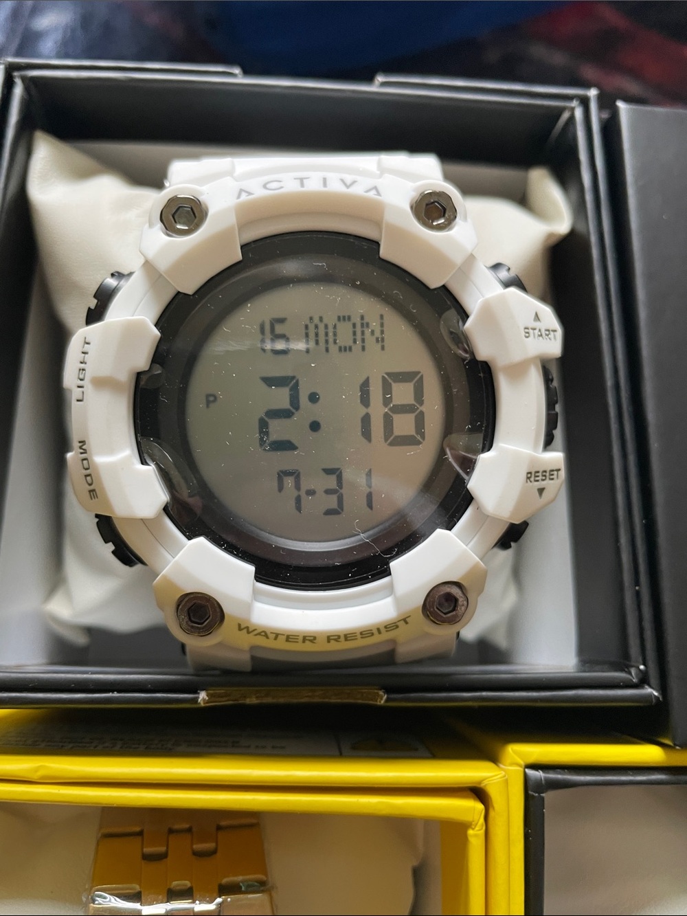 Ativa White and Black Digital Sports Watch